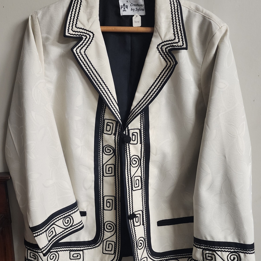 White and Black Women's Jacket